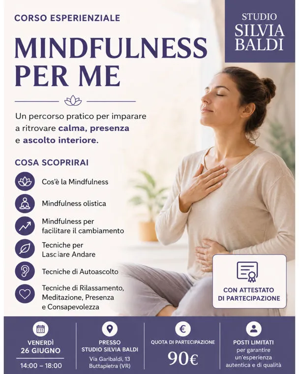 MINDFULNESS PER ME. Corso esperienziale.
