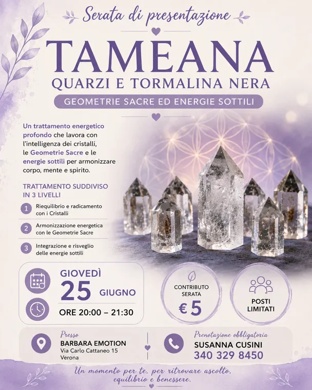 Serata di Presentazione del Trattamento TAMEANA 