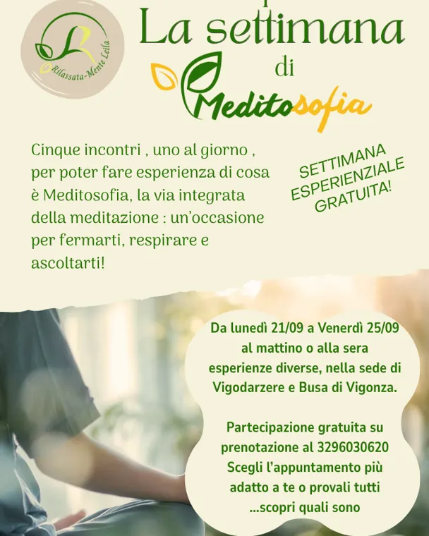 Open week Meditosofia: scopri le varie facce della meditazione