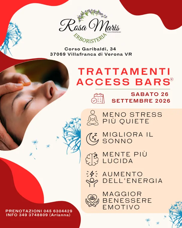 Trattamenti Access Bars - Erboristeria Rosa Maris Villafranca di Verona