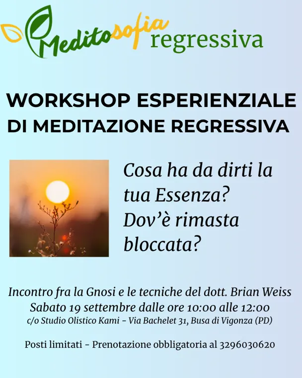 Meditosofia Regressiva - Le memorie dell'anima a Padova 