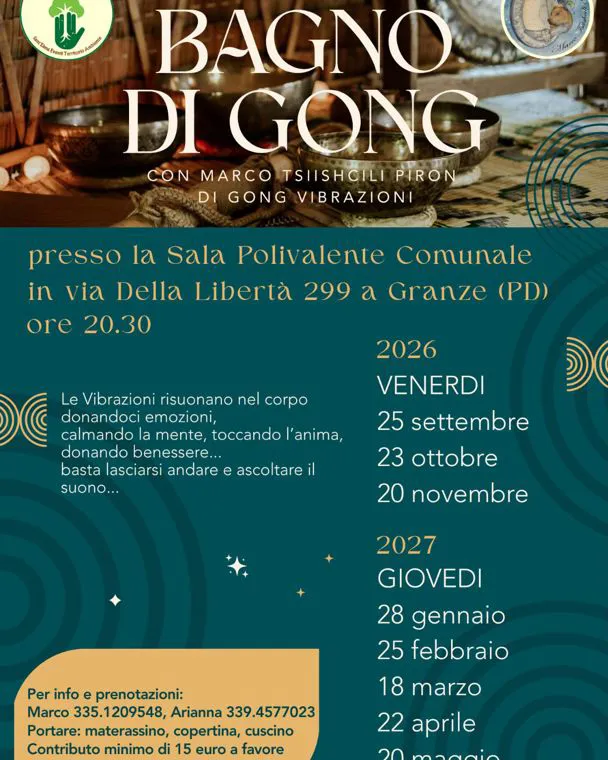 Bagno di Gong e Handpan a favore del Bosco "Mettiamo Radici"