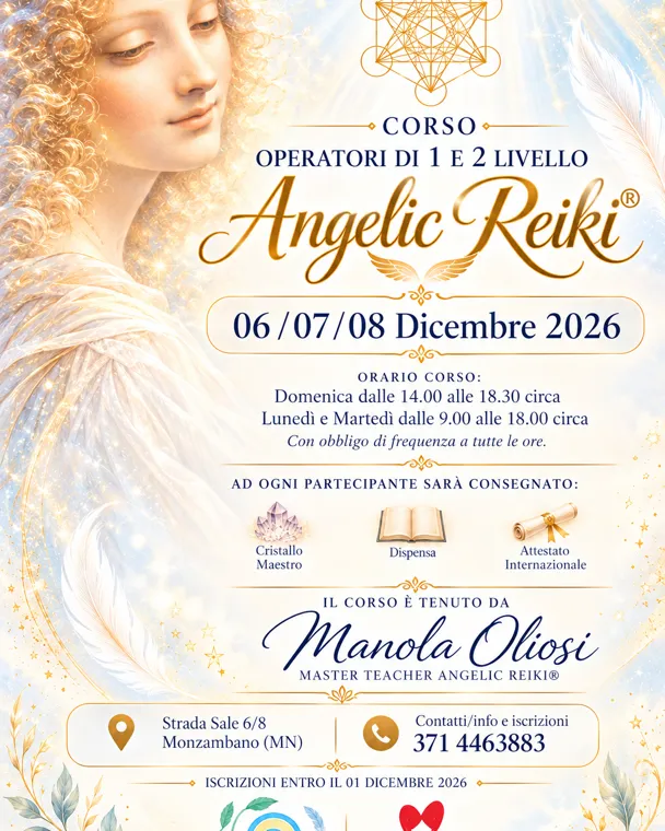 Corso 1° e 2° Livello Angelic Reiki ®